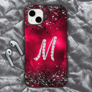 Stilvolle Imitate Kristallbriefe Kristall M rot Case-Mate iPhone Hülle