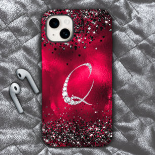 Stilvolle Imitate Kristallbriefe Kristall Q Rot Case-Mate iPhone Hülle