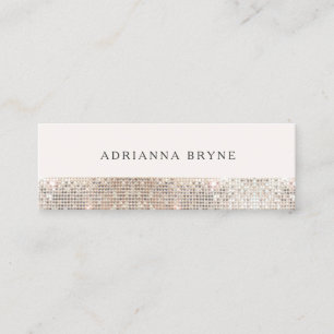 Stilvolle Imitate Sequin Fashion and Beauty Stylis Mini Visitenkarte