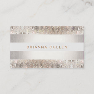 Stilvolle Imitate Sequin Stripe Beauty und Mode Visitenkarte