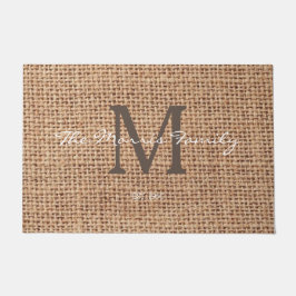 Stilvolle Initial- und Skriptfamilie mit Namen Fußmatte