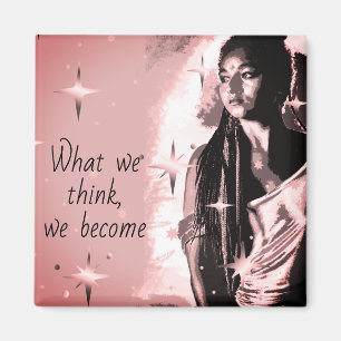 Stilvolle Inspiration Message Rose Gold-Positivitä Magnet