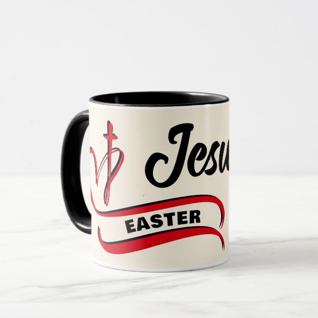 Stilvolle JESUS Christlich Ostern Tasse (Vorderseite Links)