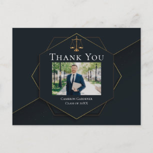 Stilvolle Jurafakultät Foto Anwalt Dankeschön zur Postkarte