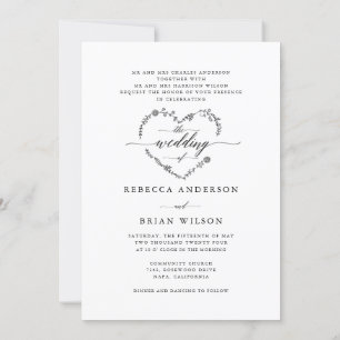 Stilvolle Kalligrafie Die Hochzeit des Fotos Einladung