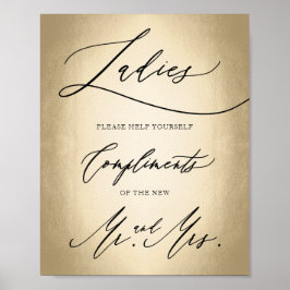 Stilvolle Kalligrafie Script Ladys Badezimmer-Zeic Poster