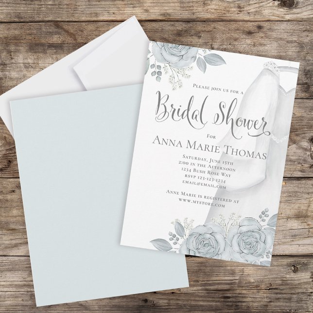 Stilvolle Kalligrafie-Skript Elegant Wedding Gown Einladung (Von Creator hochgeladen)