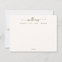 Stilvolle Kalligraphie Familienname Gold-Script