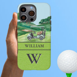 Stilvolle Kartkursklubs Monogram Name iPhone 16 Pro Max Hülle