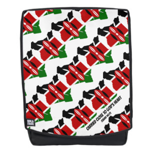 Stilvolle KENYA FLAG Christliche Schrift Isaiah Rucksack