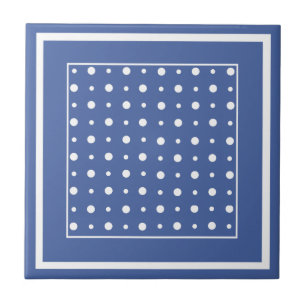 Stilvolle Keramik Tile, dunkelblaue Polka Dots Fliese