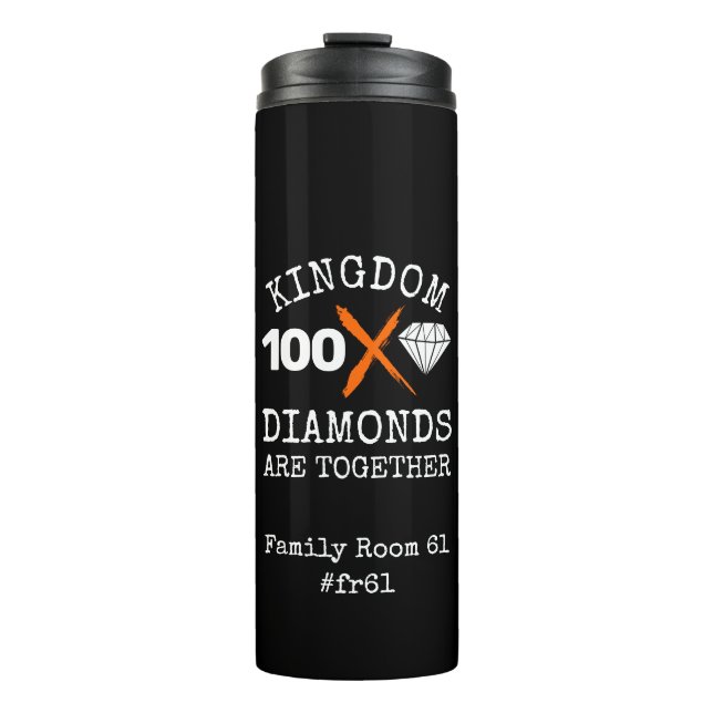 Stilvolle KINGDOM DIAMONDS FR61 Familienzimmer Thermosbecher (Vorderseite)