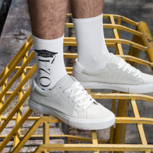 Stilvolle Klasse Monogramm-Abschluss Socken