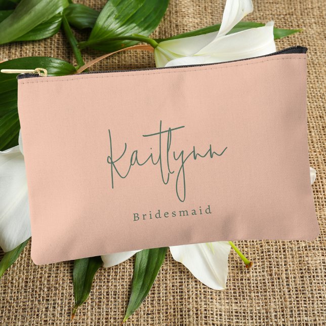 Stilvolle Klassik Individuelle Name Script Bridesm Zubehörtasche (Von Creator hochgeladen)