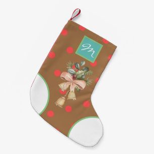 Stilvolle klassisch elegante, trendige braune Schn Kleiner Weihnachtsstrumpf