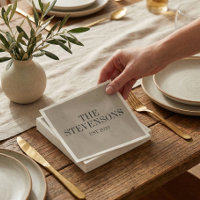 Stilvolle klassische Familie Nachname Est Date Tau