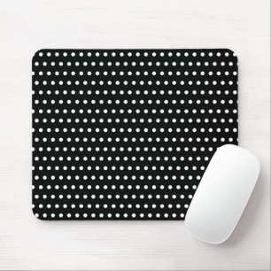 Stilvolle kleine weiße Punkte Muster auf schwarz Mousepad