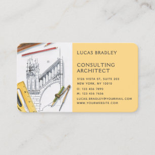 Stilvolle Konstruktionsarbeiten moderner Architekt Visitenkarte