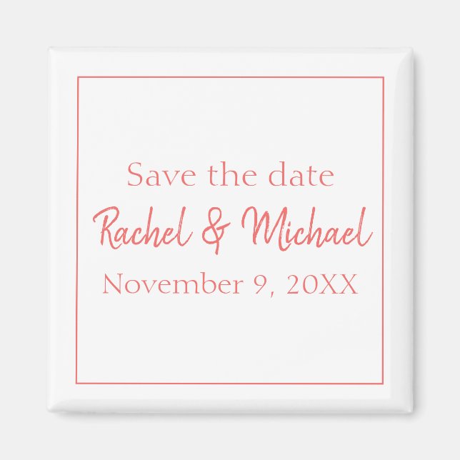 Stilvolle Korallen und Weiße Magnet (Vorne)