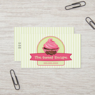 Stilvolle Kuchen-Nachtische Visitenkarte