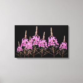 Stilvolle Kunstwerke lila Rosa Wild Feuer floralen Leinwanddruck