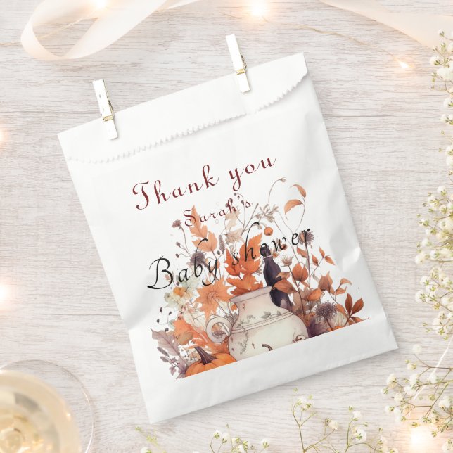 Stilvolle Kürbisfallen Babydusche Geschenktütchen (Ausgeschnitten)