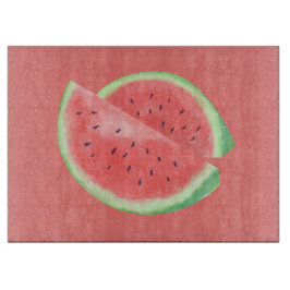 Stilvolle Lachs Watermelon Glass Cutting Board Schneidebrett