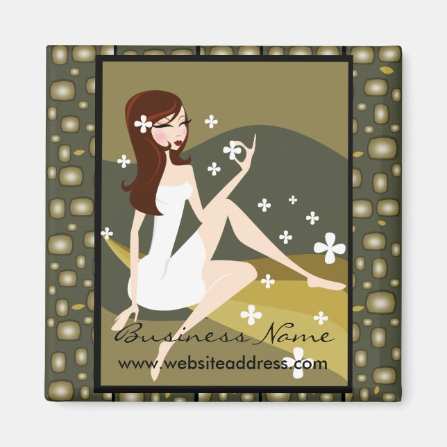 Stilvolle Lady Customizable Magnet (Vorne)