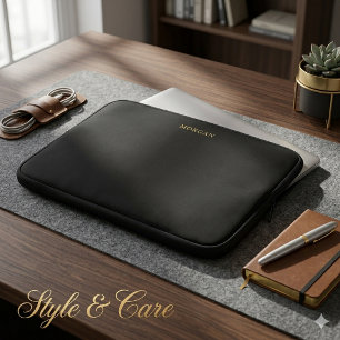 Stilvolle Laptop-Hülle mit individuellem Namen bed Laptopschutzhülle