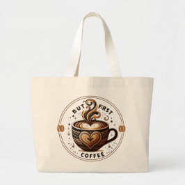 Stilvolle Latte Art Tote Tasche für Kaffeeliebhabe