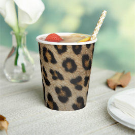Stilvolle leopard-Cheetah-Pelztiermuster Pappbecher