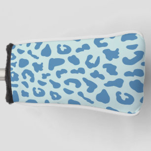 Stilvolle Leopard Print Animal Muster in Blue Golf Headcover