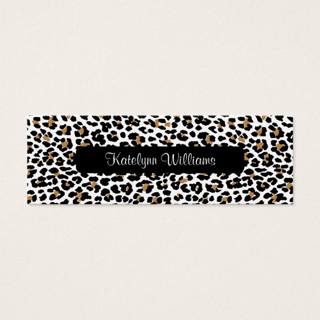 Stilvolle Leopard Print Termin Card (Vorderseite)