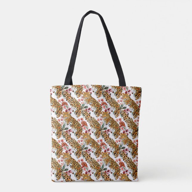 Stilvolle Leopard Print Tote Bag - Chic & Trendy (Rückseite)