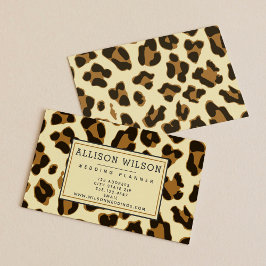 Stilvolle Leopard Print Visitenkarte