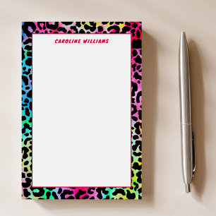 Stilvolle Leopard Texture Neon Feminine Post-it Klebezettel