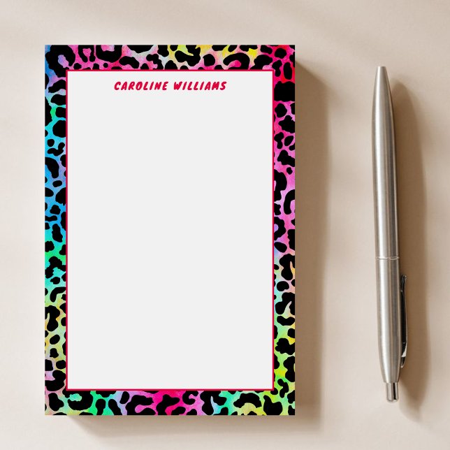 Stilvolle Leopard Texture Neon Feminine Post-it Klebezettel (Von Creator hochgeladen)