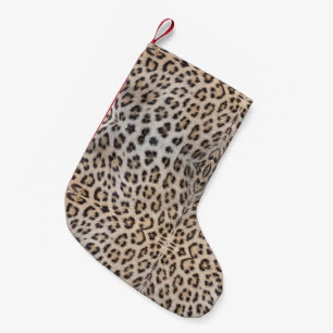 Stilvolle Leoparden-Hautfell-Muster chic Kleiner Weihnachtsstrumpf