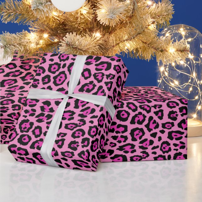 Stilvolle Leopardendrucke Geschenkpapier (Feiertage)