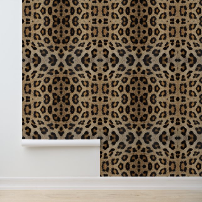 Stilvolle Leopardenmuster fesselnd Tapete (Anwendung)