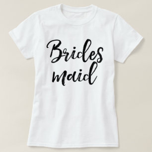 Stilvolle Lettering-Bürstentypografie   Brautjungf T-Shirt