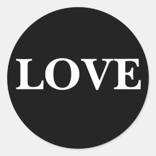 Stilvolle Liebe Einladungskleber Runder Aufkleber