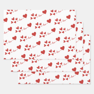 Stilvolle Liebe Geschenkpapier Set