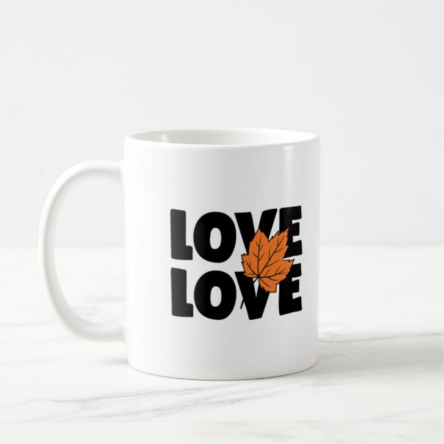 Stilvolle Liebe Herbst Kaffeetasse (Links)