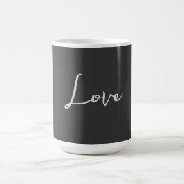 Stilvolle Liebe-Hochzeit mit grauem Hintergrund Kaffeetasse