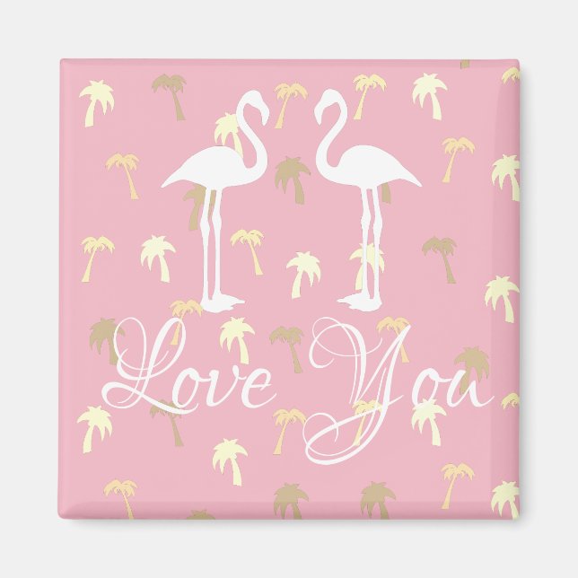 Stilvolle Liebe You Palm Trees Motivation Magnet (Vorne)