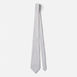Stilvolle Light Gray und White Polka Dot Neck Tie Krawatte