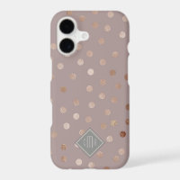 Stilvolle lila Glitterpunkte mit Ihrem Monogramm