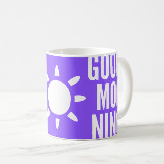 Stilvolle Lila Good Morning Sun Tee Kaffee Tasse