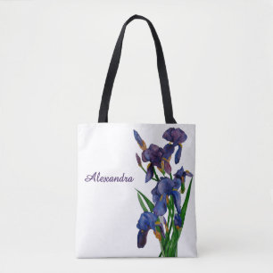 Stilvolle Lila Iris Wasserfarben